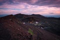 Sunset at the Tolbachik Volcano basecamp