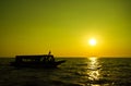 Sunset at Tonle Sap Lake Royalty Free Stock Photo