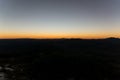 sunset from the the top of Mount Sonder just outside of Alice Springs, West MacDonnel National Park, Australia Royalty Free Stock Photo