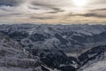 Sunset from the top of Saentis Royalty Free Stock Photo