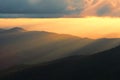 Sunset on the top of the Smokies. Royalty Free Stock Photo