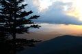 Sunset on the top of the Smokies. Royalty Free Stock Photo