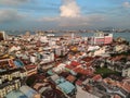 Sunset top view Penang Georgetown Malaysia