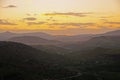 Sunset with a touch of orange on a nice summers ni Royalty Free Stock Photo