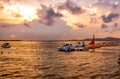 Sunset on the tourist port of Marina, Baria-Vungtau Vietnam.