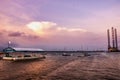 Sunset on the tourist port of Marina, Baria-Vungtau Vietnam.