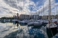 Sunset on the towers of the Brandale in Savona