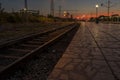 Sunset from the train station in Varna