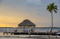 Sunset on a tropical resort Royalty Free Stock Photo
