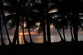 Sunset Truk Lagoon Chuuk Microneasia 1 Royalty Free Stock Photo