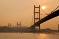 Sunset at Tsing Ma Bridge, Hong Kong