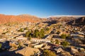 Sunset on Tupiza red mountain range, Southern Bolivia Royalty Free Stock Photo