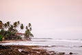 Sunset at Turtle beach in Hikkaduwa, Sri Lanka