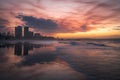 Sunset at Tweed Heads, Australia Royalty Free Stock Photo