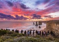 Sunset at Twelve Apostles, Great Ocean Road, Victoria, Australia Royalty Free Stock Photo