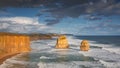 sunset at Twelve Apostles, Great Ocean Road, Victoria, Australia Royalty Free Stock Photo