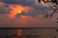Sunset on twilight in Bailan beach Royalty Free Stock Photo