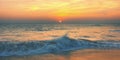 Sunset Twilight Dusk Beach Wave San Concept Royalty Free Stock Photo