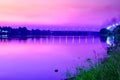 Sunset with twilight light at Ping river Royalty Free Stock Photo