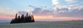 Sunset twilight in the Pryor Mountain Range of the Rocky Mountains of Montana USA Royalty Free Stock Photo