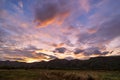 Landscape Sunset twilight sky and clouds Royalty Free Stock Photo