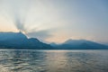 Sunset and Twilights on Lake Como in Italy