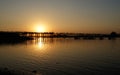 Sunset on U Bein Bridge Amarapura, Mandalay, Myanmar (Burma)