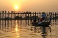 Sunset on U Bein Bridge, Amarapura, Myanmar Burma