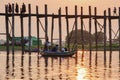 Sunset on U Bein Bridge, Amarapura, Myanmar Burma