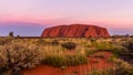Sunset at Uluru, Red Center , Australia Royalty Free Stock Photo