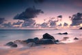 Sunset in Unawatuna Beautiful beach, Sri Lanka Royalty Free Stock Photo