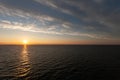 The sunset under the Baltic Sea