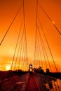 Sunset under the bridge