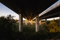 Sunset under the bridge