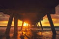 Sunset from under Glenelg Beach jetty