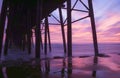 Sunset Under the Pier Royalty Free Stock Photo