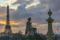 Sunset urban scene paris Royalty Free Stock Photo