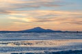 Sunset at Uyuni Salt Flats in Bolivia, the incredible salt desert in South America Royalty Free Stock Photo