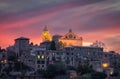 Sunset in Valldemosa village in Mallorca Spain