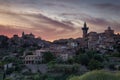 Sunset in Valldemosa village in Mallorca Spain