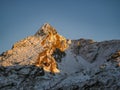 Sunset on Varrone mountain in the italian alps Royalty Free Stock Photo