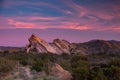 Sunset at Vasquez Rocks in Agua Dulce, CA Royalty Free Stock Photo