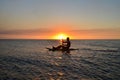 Sunset in Vatia Beach, Viti Levu Island, Fiji Royalty Free Stock Photo