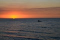 Sunset in Vatia Beach, Viti Levu Island, Fiji Royalty Free Stock Photo