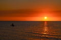 Sunset in Vatia Beach, Viti Levu Island, Fiji Royalty Free Stock Photo