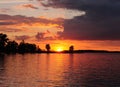 Sunset At Vattern Lake in Vadstena