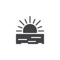 Sunset vector icon Royalty Free Stock Photo