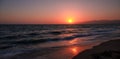 Sunset Venice Beach. Royalty Free Stock Photo