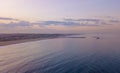 Sunset at the Venice beach in Los Angeles Royalty Free Stock Photo