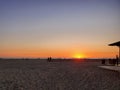 sunset venice beach los angeles sand Royalty Free Stock Photo